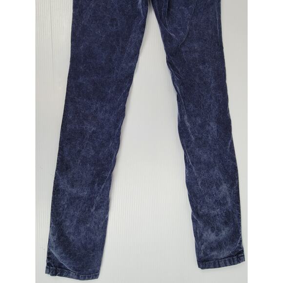 Free‎ People Womens 27 Corduroy Chino Straight Leg Mid Rise Navy Blue Pants - Picture 6 of 12